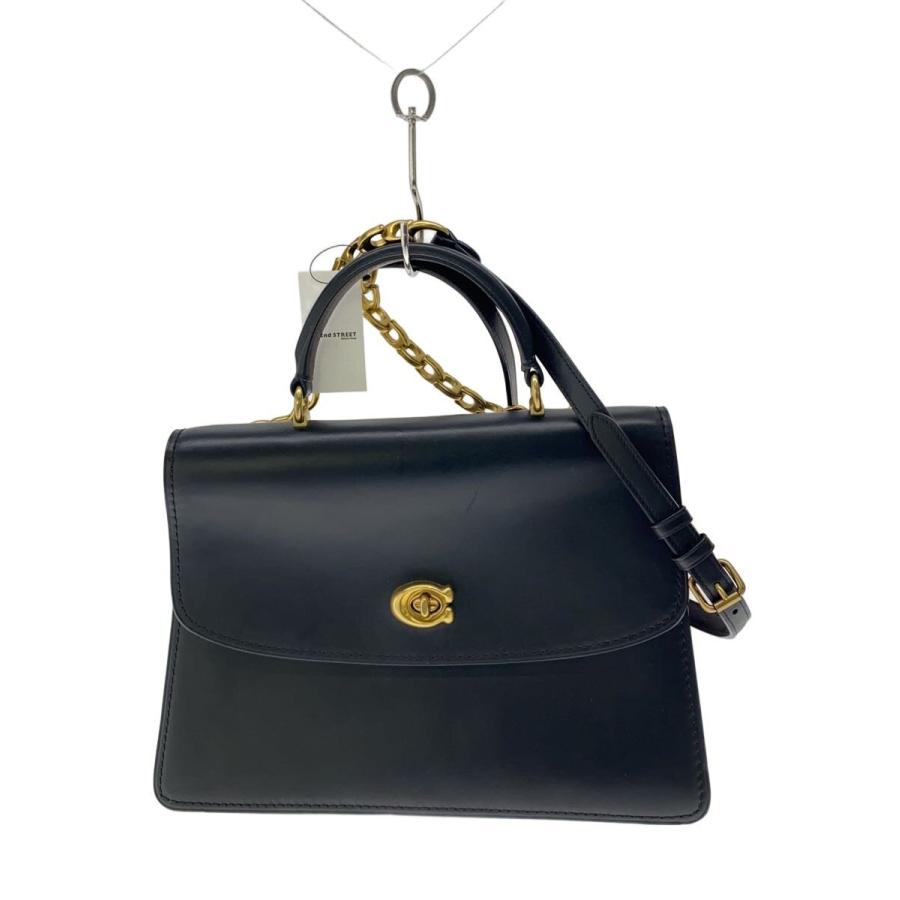 COACH◇ショルダーバッグ/レザー/BLK/無地/69519/外面細かな傷有
