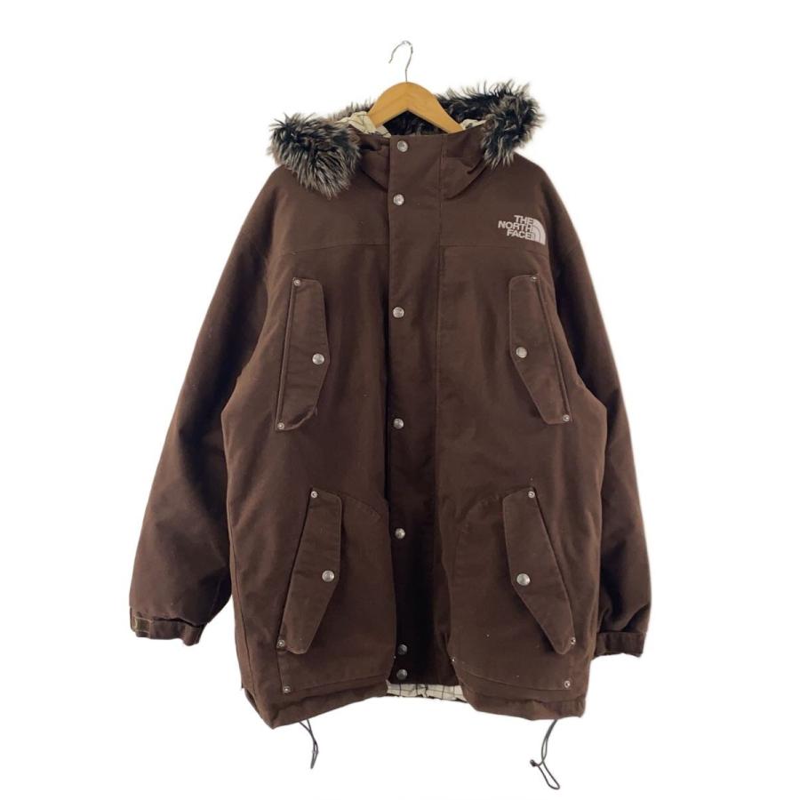 THE NORTH FACE◇ダウンジャケット/L/コーデュロイ/BRW/無地/ND01560 