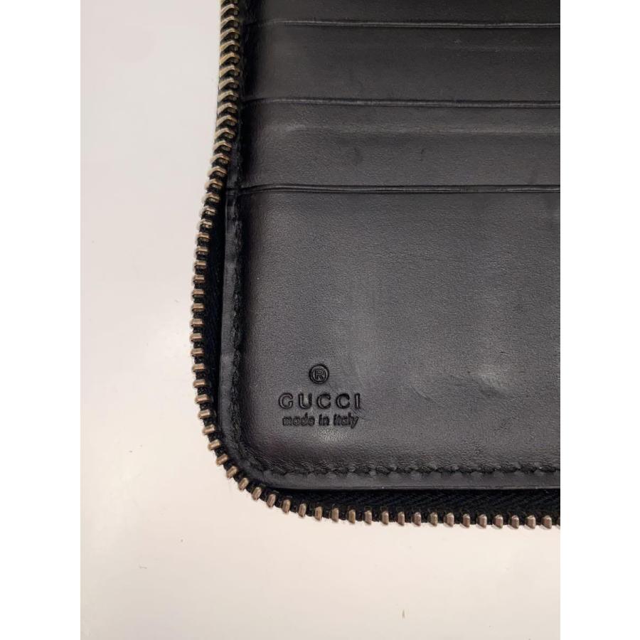 GUCCI◇長サイフ_グッチシマ/レザー/ブラック/レディース : セカンド