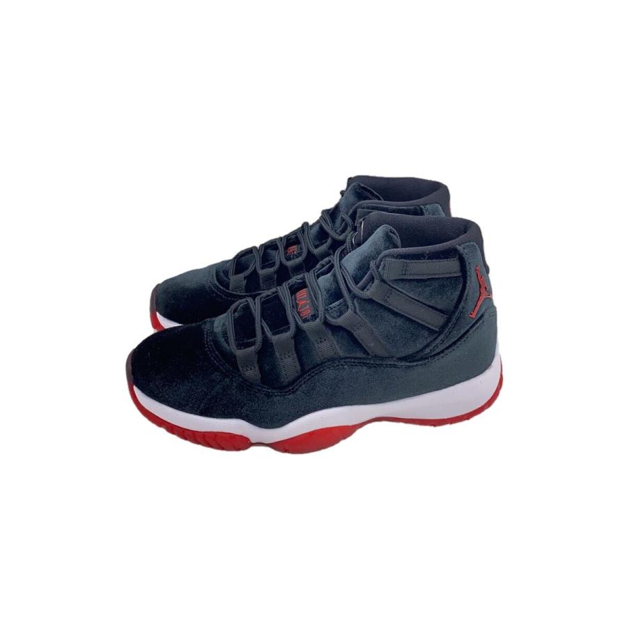 NIKE◇AIR JORDAN 11_エア ジョーダン 11/23.5cm/ブラック/ベロア