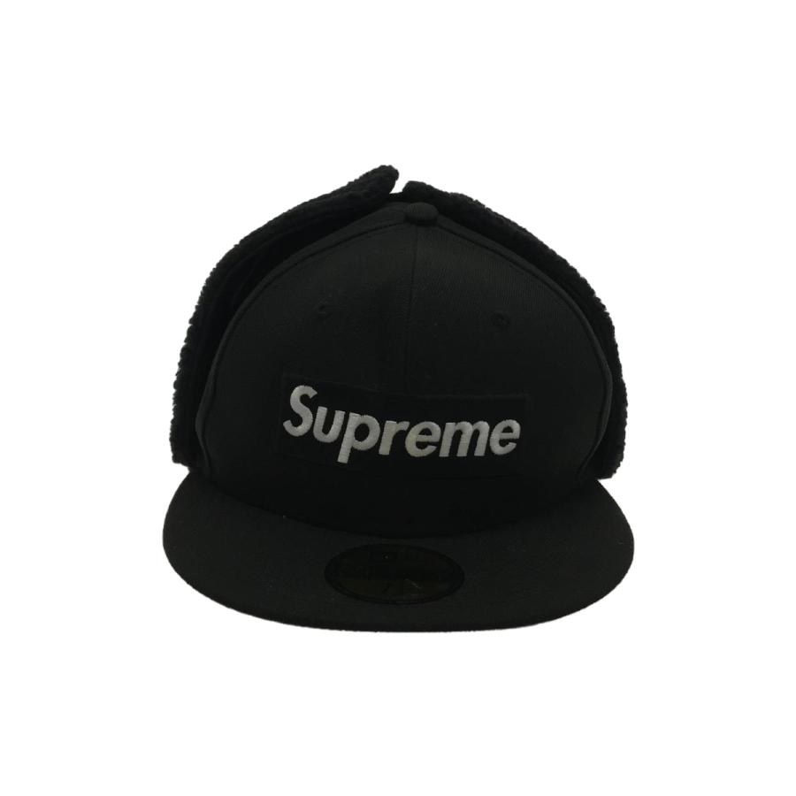 Supreme◇Earflap Box Logo New Era/キャップ/7 1/4/BLK/メンズ