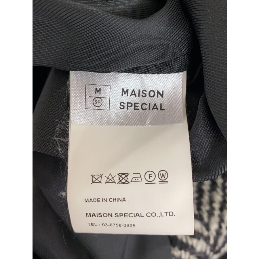 MAISON SPECIAL◇ヘリンボーンケープコート/コート/FREE/アンゴラ/GRY