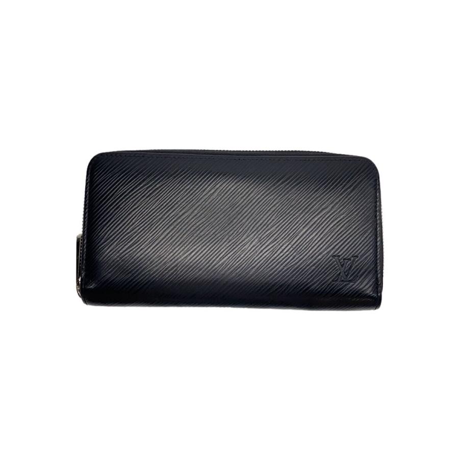 LOUIS VUITTON◇ジッピー・ウォレット_エピ_BLK/牛革/BLK/無地 LOUIS VUITTON◇ジッピー・ウォレット_エピ_BLK/牛革/BLK/無地