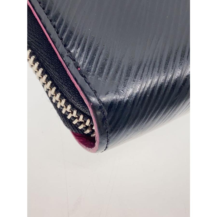 LOUIS VUITTON◇ジッピー・ウォレット_エピ_BLK/牛革/BLK/無地 LOUIS VUITTON◇ジッピー・ウォレット_エピ_BLK/牛革/BLK/無地