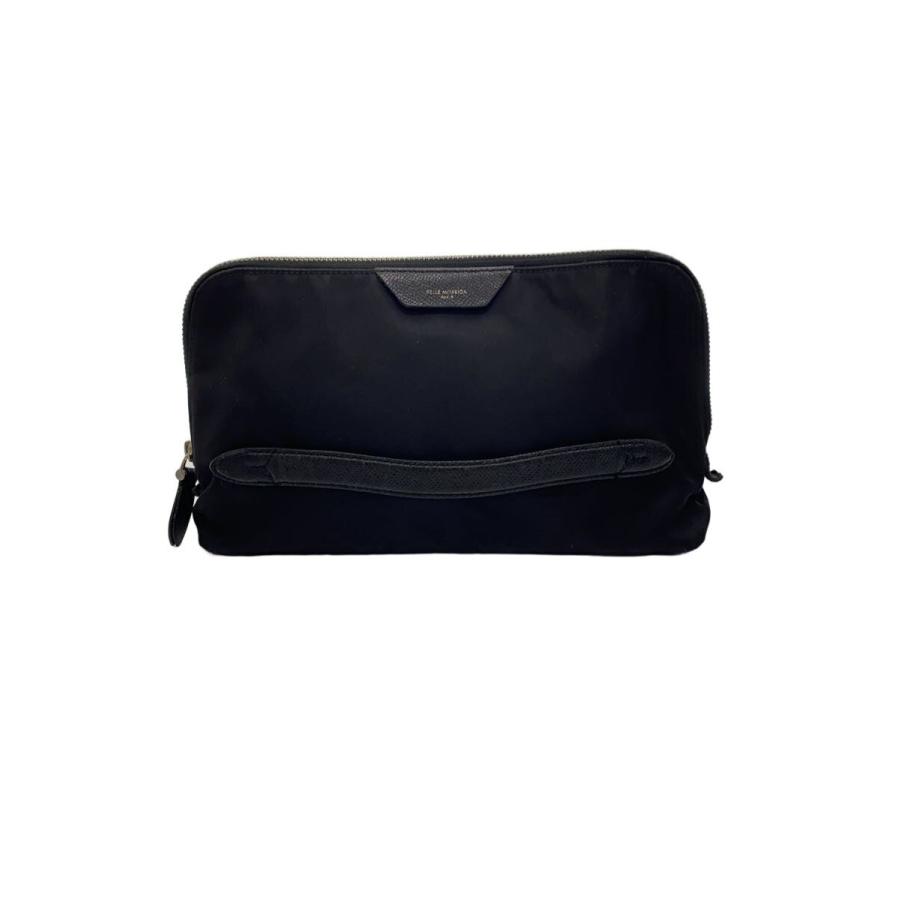 PELLE MORBIDA◇セカンドバッグ/--/BLK/無地 : セカンドストリート