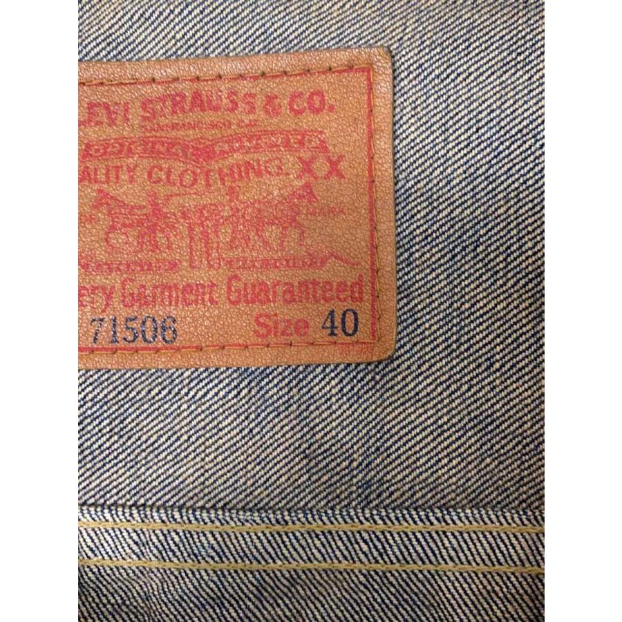 Levi's◇1st復刻/95年製/Gジャン/40/コットン/IDG/無地/71506-XX