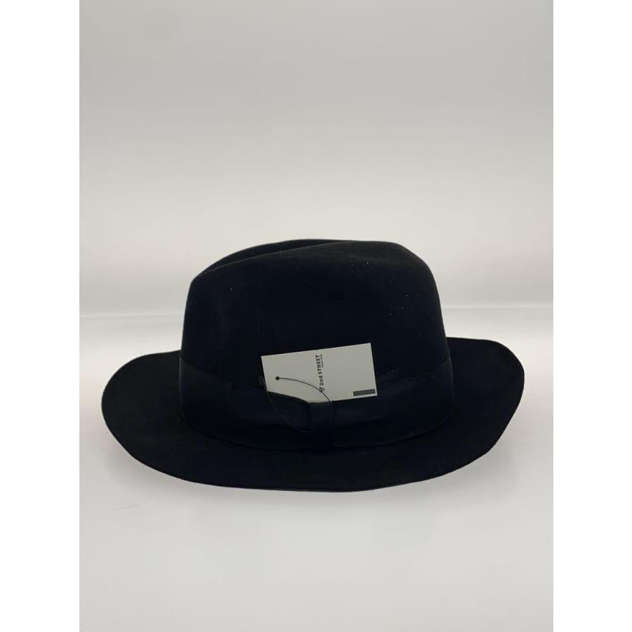 Borsalino 黒 ハット ボックス付き イタリア”Borsalino(ボルサリーノ)” 帽子用角箱 化粧箱 ハット