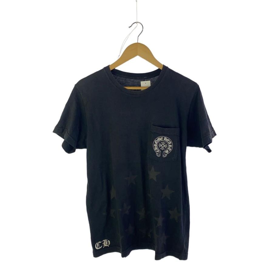 CHROME HEARTS◇セメンタリークロス スター/Tシャツ/M/コットン/BLK