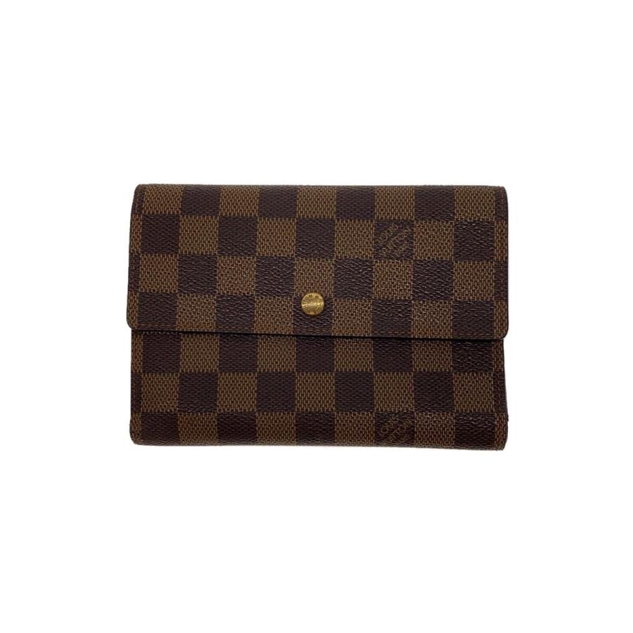 LOUIS VUITTON◇ポルト・トレゾール・エテュイ・パピエ_ダミエ・エベヌ