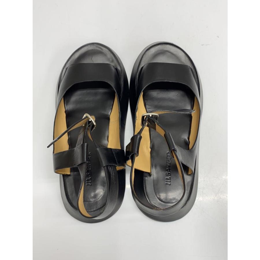 ジルサンダー　⭐️ サンダル　35 JIL SANDER◇フラットフォームサンダル/19SS/35/BLK/レザー/JS32071A