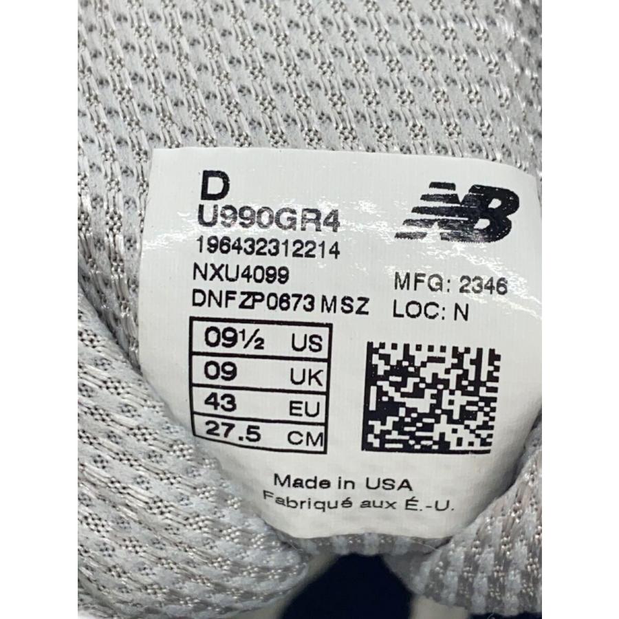 NEW BALANCE◆ローカットスニーカー/27.5cm/GRY/U990GR4
