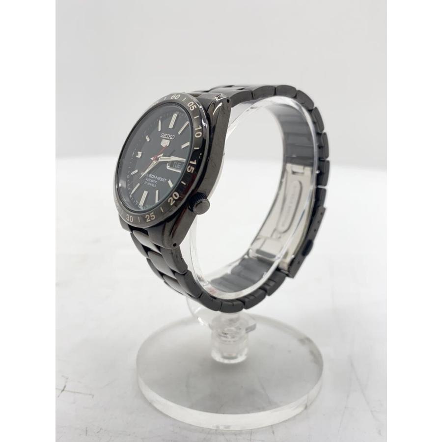 SEIKO◇自動巻腕時計/アナログ/ステンレス/BLK/SLV/7S26-02T0