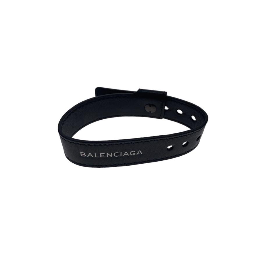 BALENCIAGAレザーブレスレット BALENCIAGA◇ブレスレット/レザー/グレー/メンズ : セカンドストリート