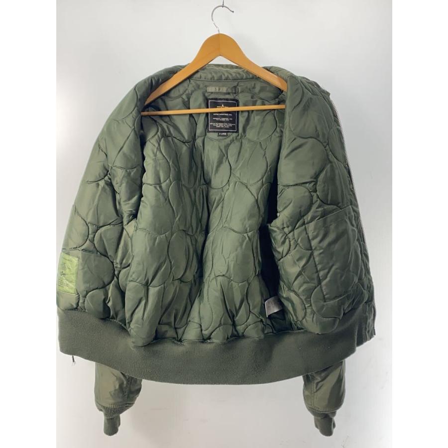 ALPHA INDUSTRIES◇フライトジャケット/XL/ナイロン/KHK/無地/20302