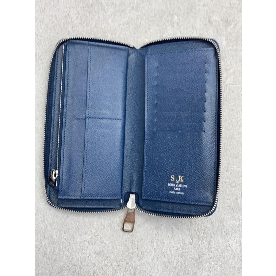 LOUIS VUlTTON タイガ ヴェルティカル ジッピーウォレット 訳あり❣️ LOUIS VUITTON◇ジッピー・ウォレット・ヴェルティカル_タイガ_NVY