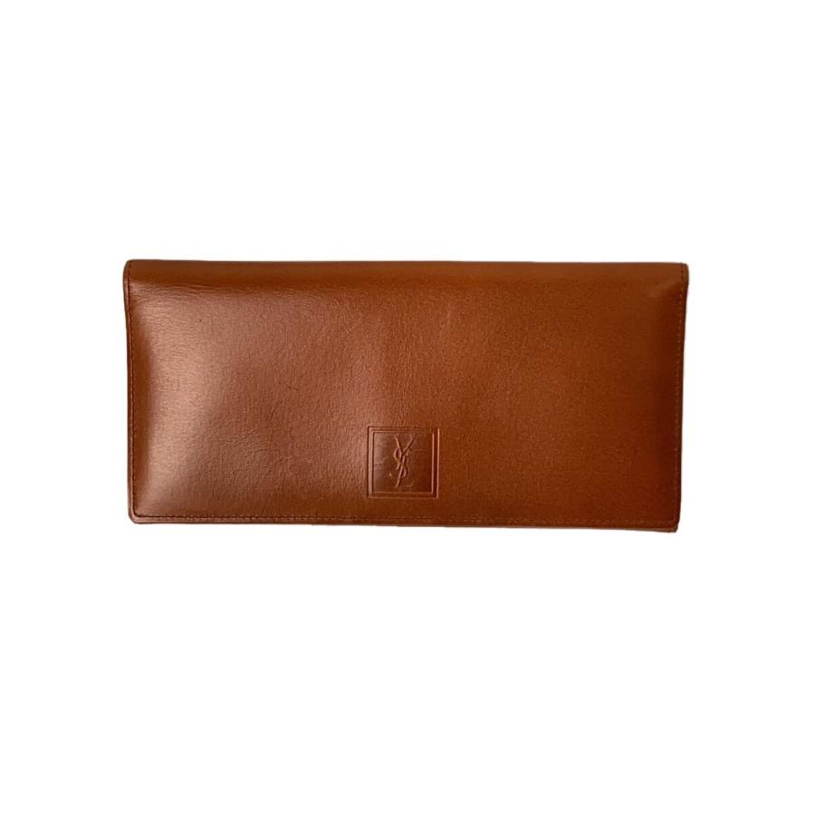 ロマン家商品　SAINT LAURENT　長財布　レザー　ブラウン YVES SAINT LAURENT◇長財布/牛革/BRW/メンズ/イヴサンローラン