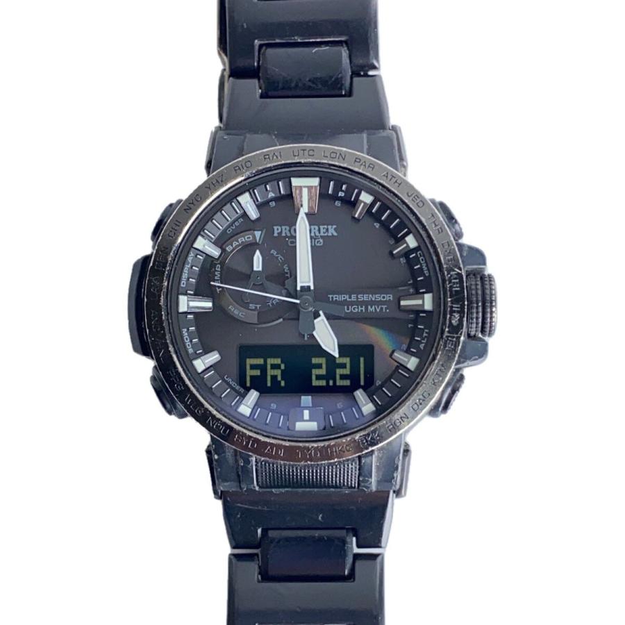 CASIO / ソーラー腕時計_PRO TREK/デジアナ CASIO◇ソーラー腕時計・PROTREK/デジアナ/BLK : セカンドストリート