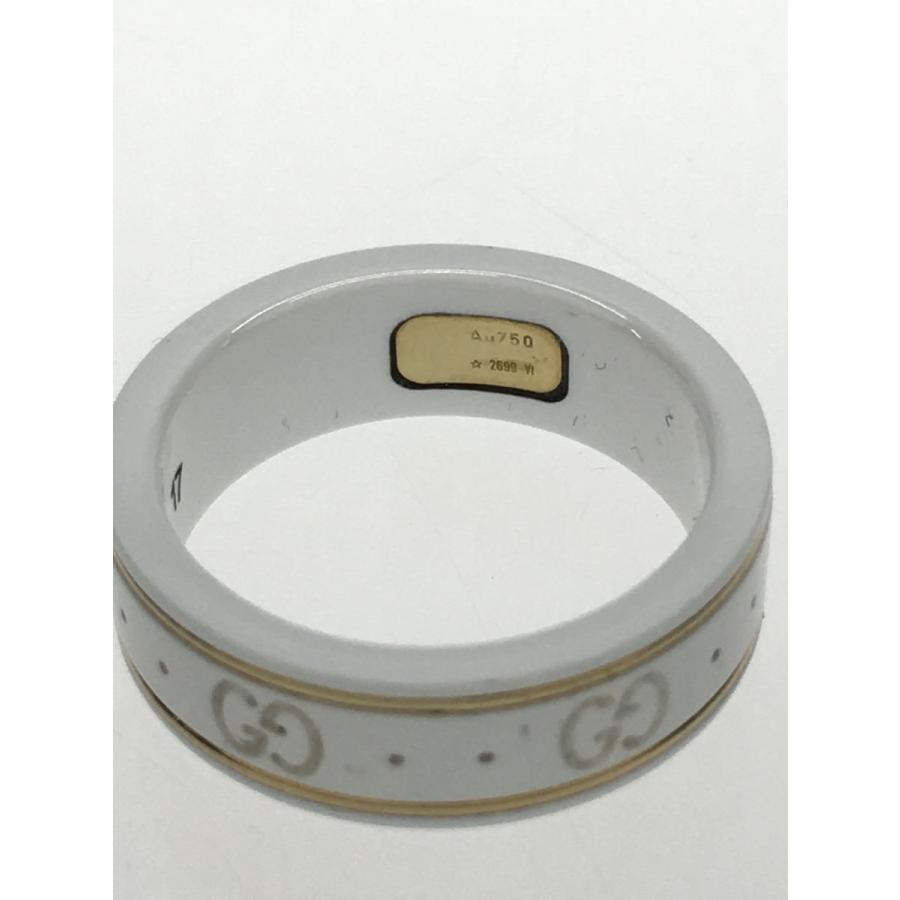 GUCCI◇リング/--/WHT/メンズ/アイコンリング