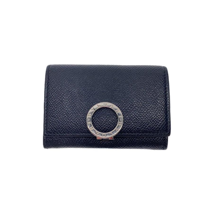 BVLGARI◇コインケース/レザー/BLK/無地/メンズ : セカンドストリート