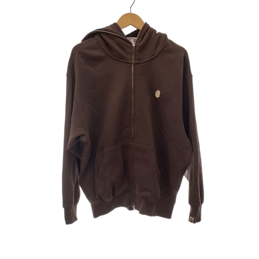 Bathing Ape ブラウン Mサイズ ダブルジップパーカー レディース A BATHING APE◇ジップパーカー/M/コットン/BRW/001ZPL301301M