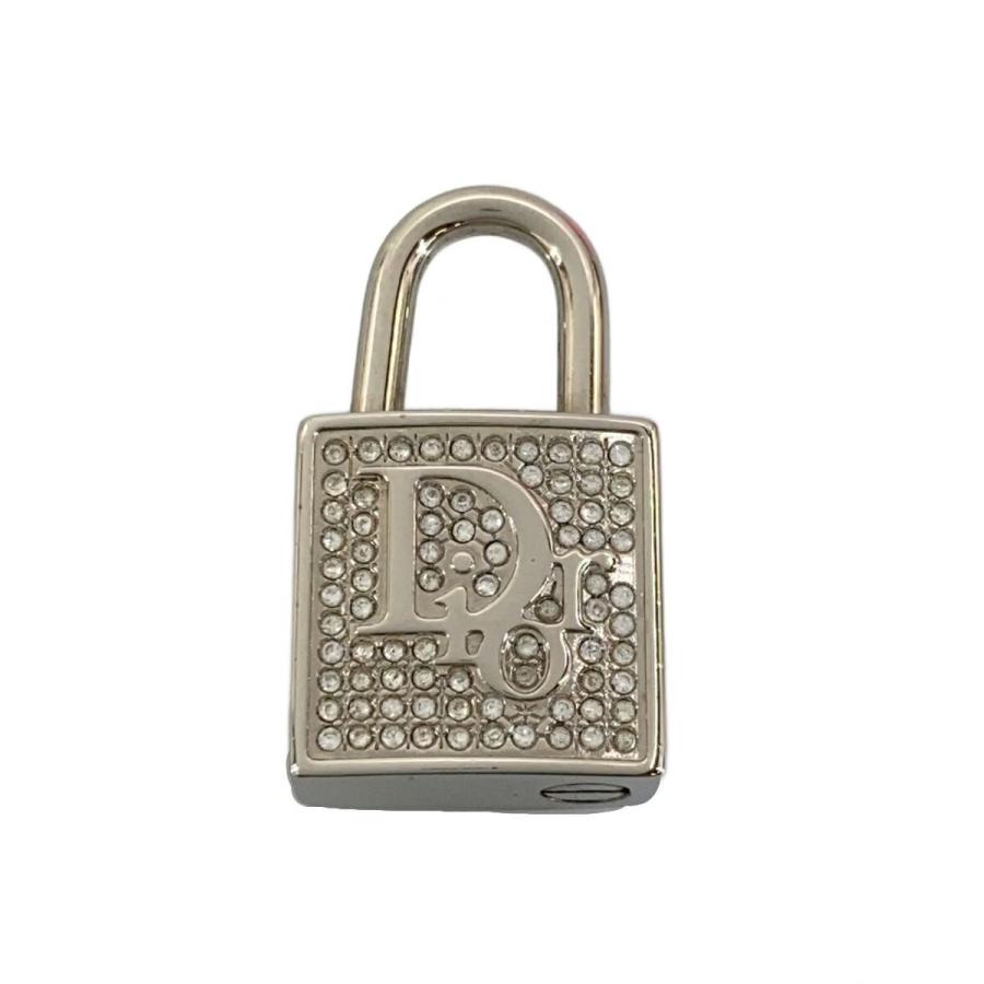 Christian Dior◇キーホルダー/南京錠/SLV/レディース/ロック型/ライン