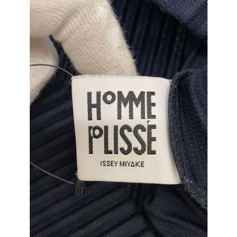 HOMME PLISSE ISSEY MIYAKE◆半袖カットソー/2/ポリエステル/NVY/無地/HP55JK020_2