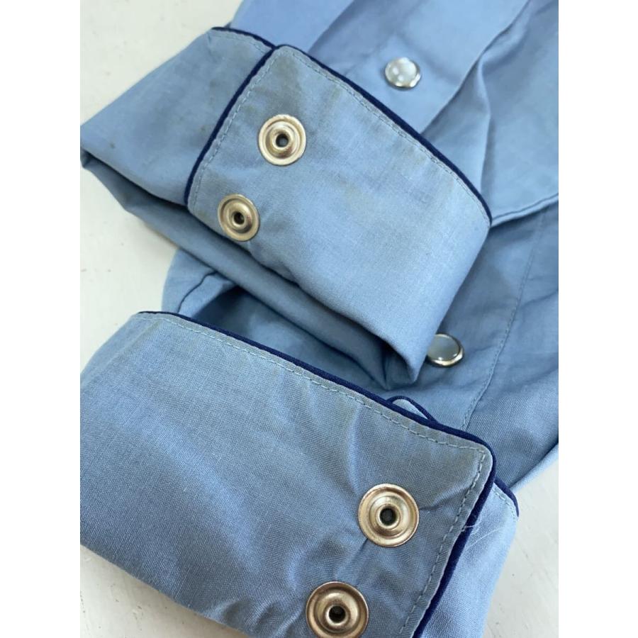 KENNINGTON◇70s〜80s/両面刺繍/ウエスタンシャツ/L/コットン/GRY
