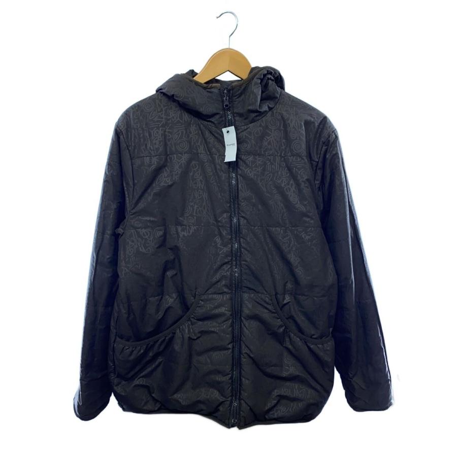STUSSY◇00s/リバーシブル中綿ジャケット/M/ポリエステル/BRW/総柄