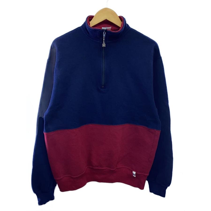 RUSSELL ATHLETIC◇90s/ハーフジップスウェット/MADE IN USA/L 