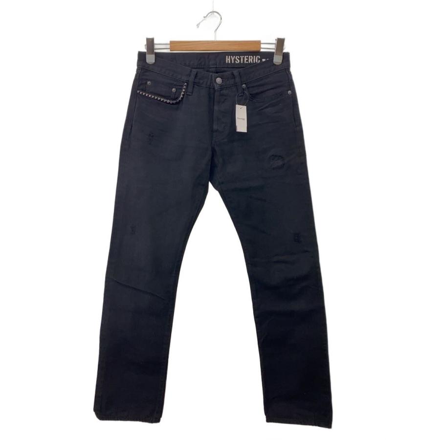 HYSTERIC GLAMOUR◇スタッズ付き/デニムパンウ/31/デニム/BLK/0243AP16 