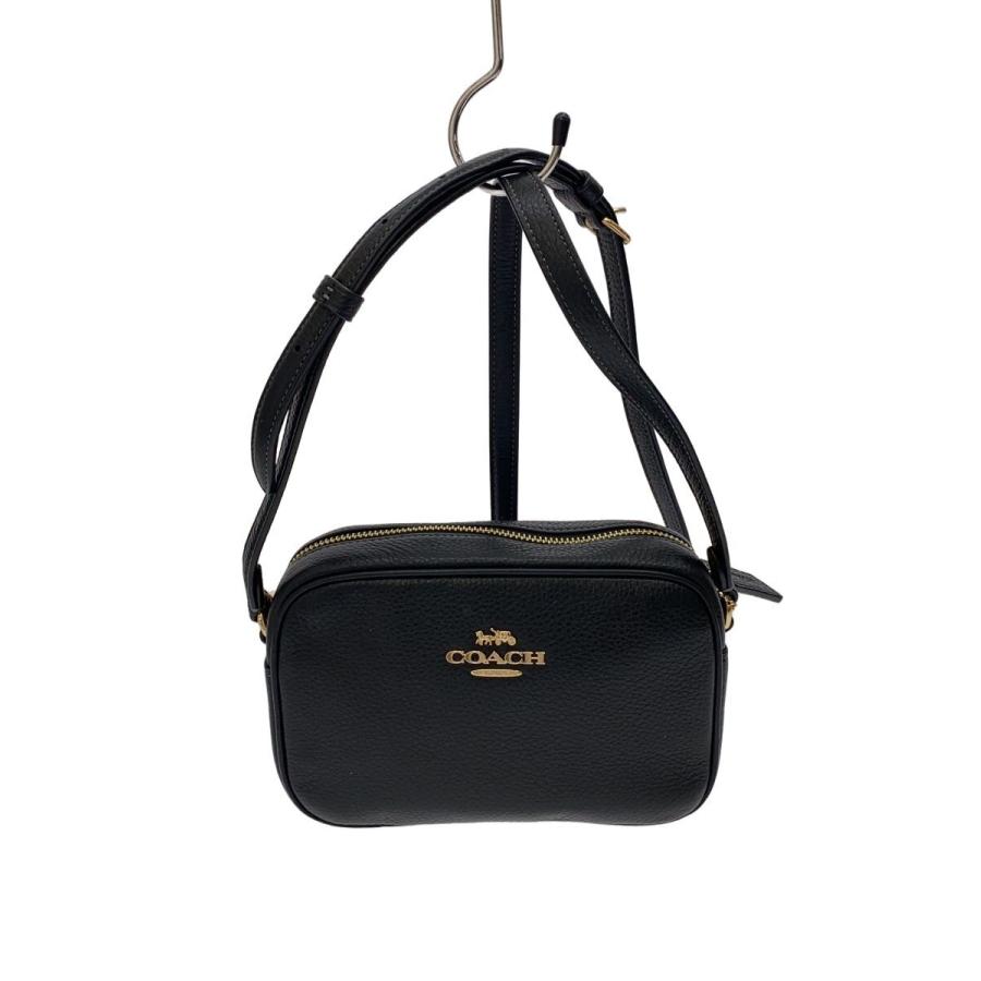 現行品 COACH コーチ ミニジェイミー カメラバッグ ショルダー CQ875 COACH◇ミニジェイミーカメラバッグ/ショルダーバッグ/レザー/ブラック