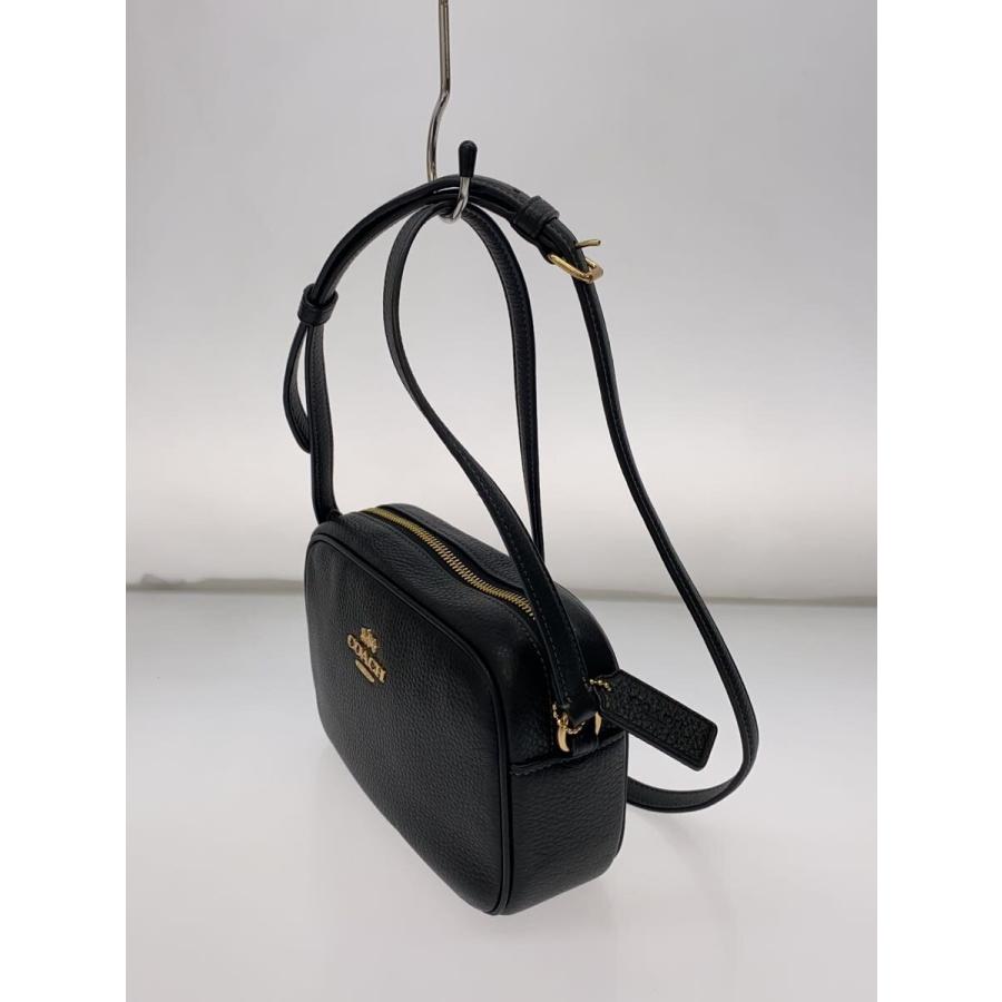 COACH◇ミニジェイミーカメラバッグ/ショルダーバッグ/レザー/ブラック 