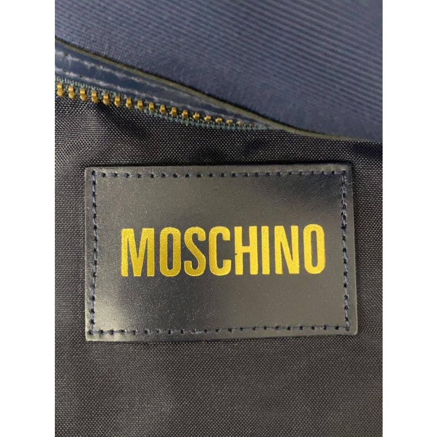 MOSCHINO◇ショルダーストラップ欠品/ボストンバッグ/NVY : セカンド