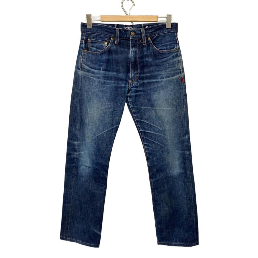 WTAPS◇破れ有/ストレートパンツ/S/デニム/IDG/無地/101LTT-PTM02