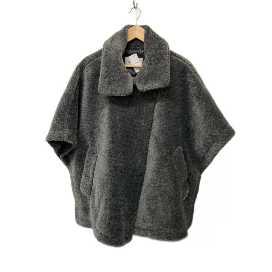 COCO DEAL◇ボアケープコート/2/ポリエステル/GRY/73619281 : セカンド