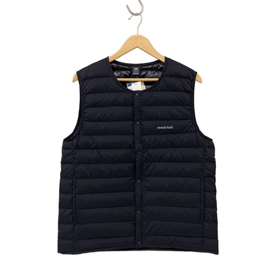 【美品】モンベル スペリオダウン ラウンドネックベスト ブラック M mont-bell◇スペリオダウン ラウンドネックベスト MENS/L/ナイロン/BLK