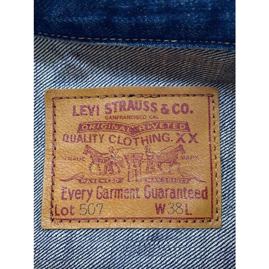 Levi's◇Gジャン/38/コットン/IDG/71507XX/2nd/復刻/J22/赤耳/BIGE