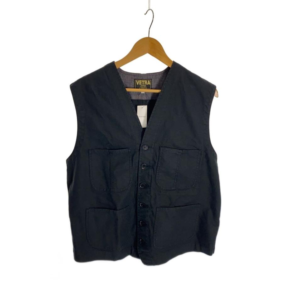 VETRA◇フランス製/カバーオール/42/コットン/BLK/無地 VETRA