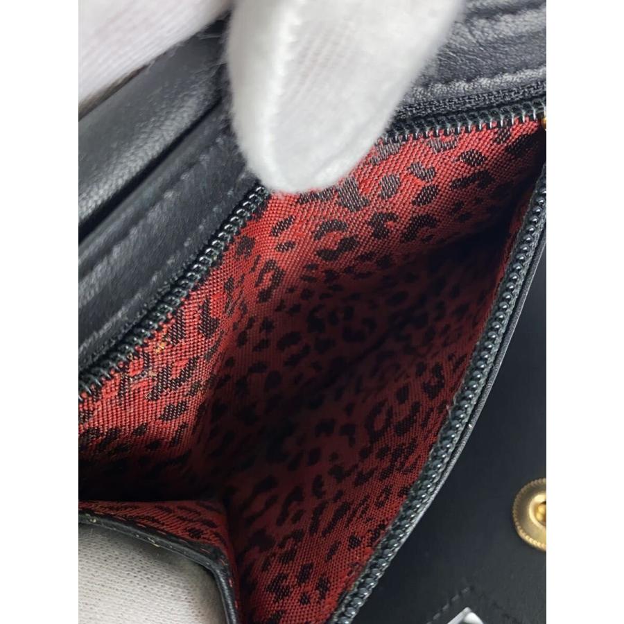 LONGCHAMP◇2つ折り財布/レザー/BLK/無地/メンズ// : セカンド
