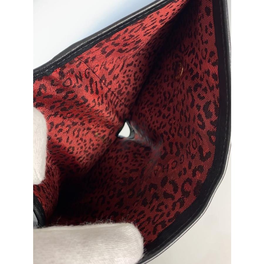 LONGCHAMP◇2つ折り財布/レザー/BLK/無地/メンズ// : セカンド