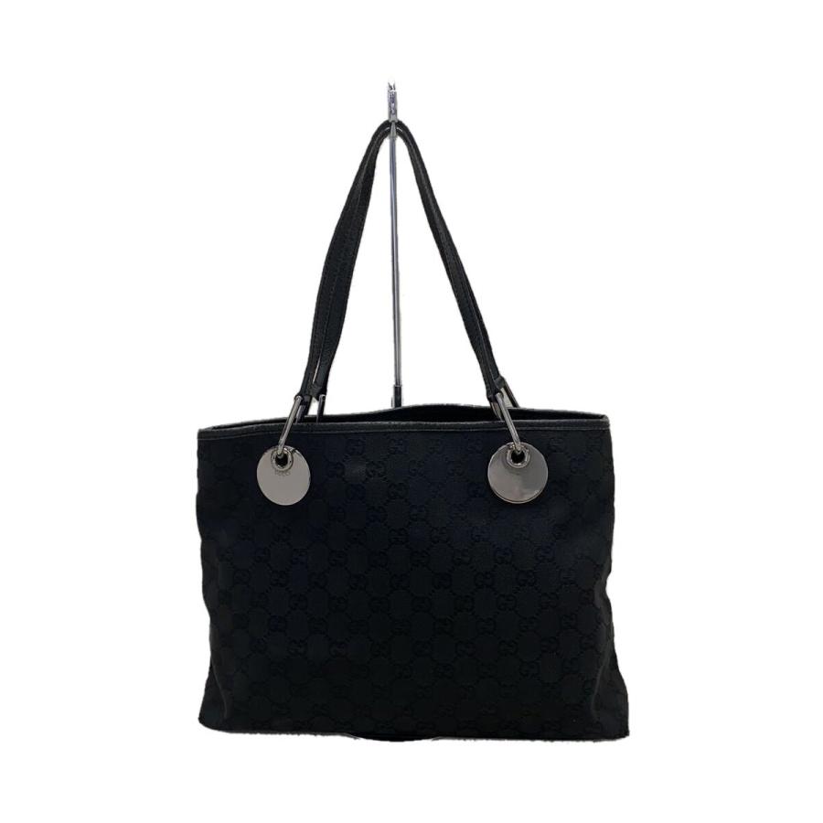 GUCCI◇トートバッグ_GGキャンバス_エクリプス_キャンバス_ブラック