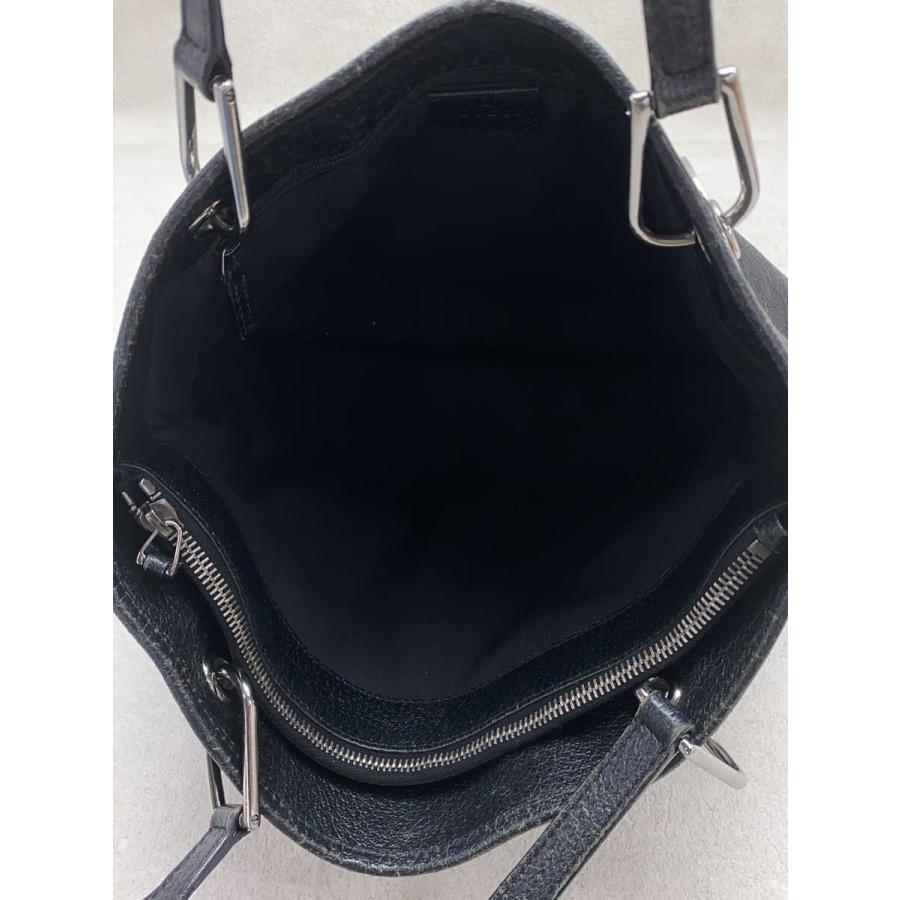 GUCCI◇トートバッグ_GGキャンバス_エクリプス_キャンバス_ブラック
