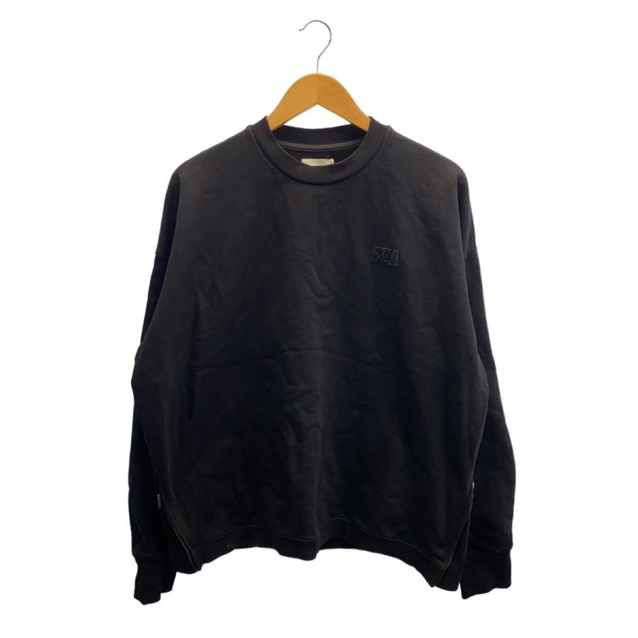 NBHD WIND AND SEA ブラック スウェット Ｌ WIND AND SEA◇スウェット/L/コットン/BLK : セカンドストリート