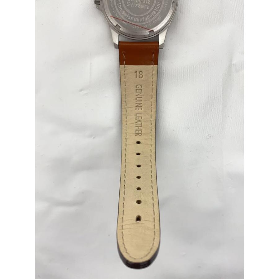 SWISS MILITARY WATCH◇クォーツ腕時計/アナログ/WHT/BRW/06-4013 
