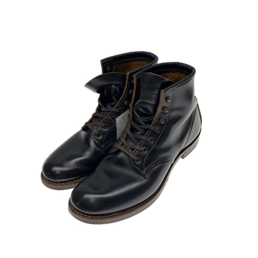 RED WING◇2017年4月製造/BECKMAN FLATBOX/ブーツ/25cm/BLK/レザー