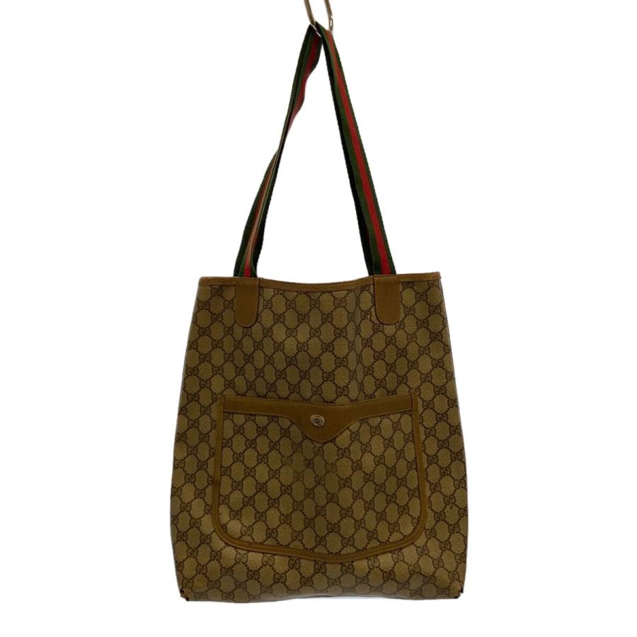 GUCCI◇トートバッグ/レザー/CML/モノグラム : セカンドストリート