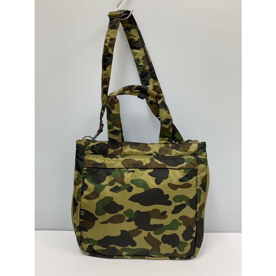 A BATHING APE◆トートバッグ/ポリエステル/GRN/カモフラの画像