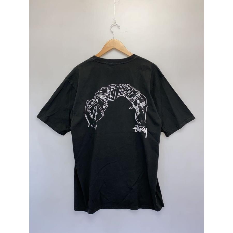 STUSSY◇Tシャツ/L/コットン/ブラック/トランプ柄// : セカンド