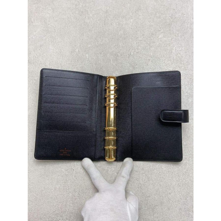 LOUIS VUITTON◇アジェンダMM_エピ_BLK/レザー/BLK/メンズ : セカンド