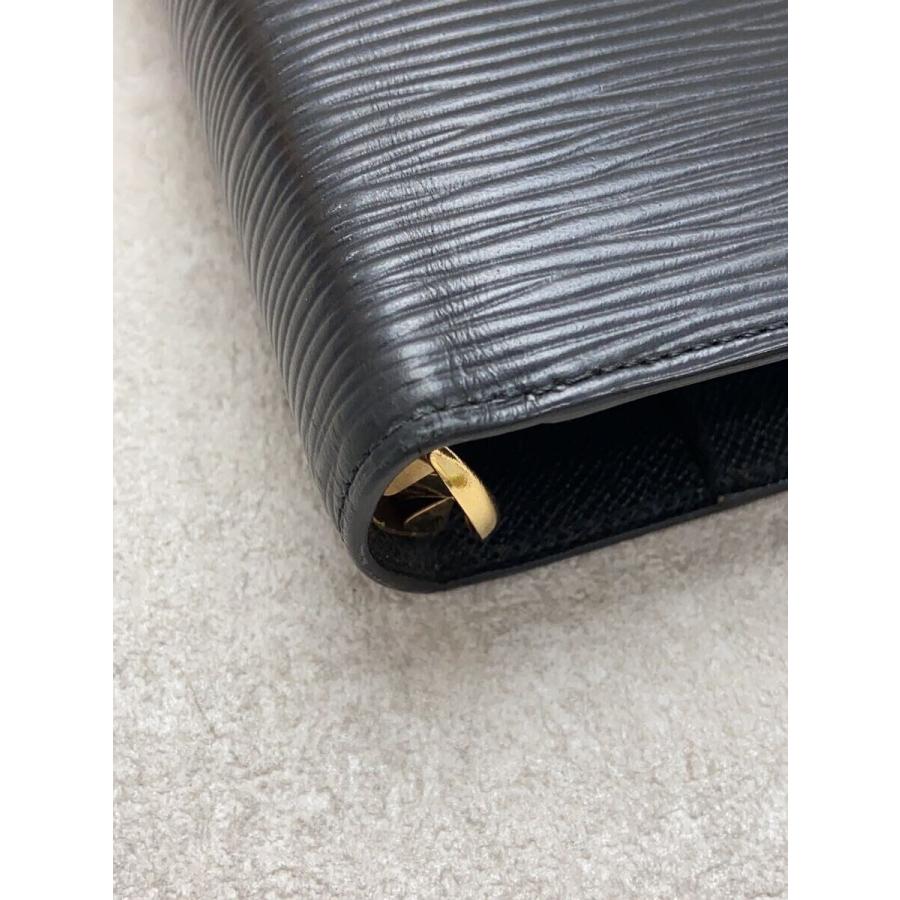 LOUIS VUITTON◇アジェンダMM_エピ_BLK/レザー/BLK/メンズ : セカンド